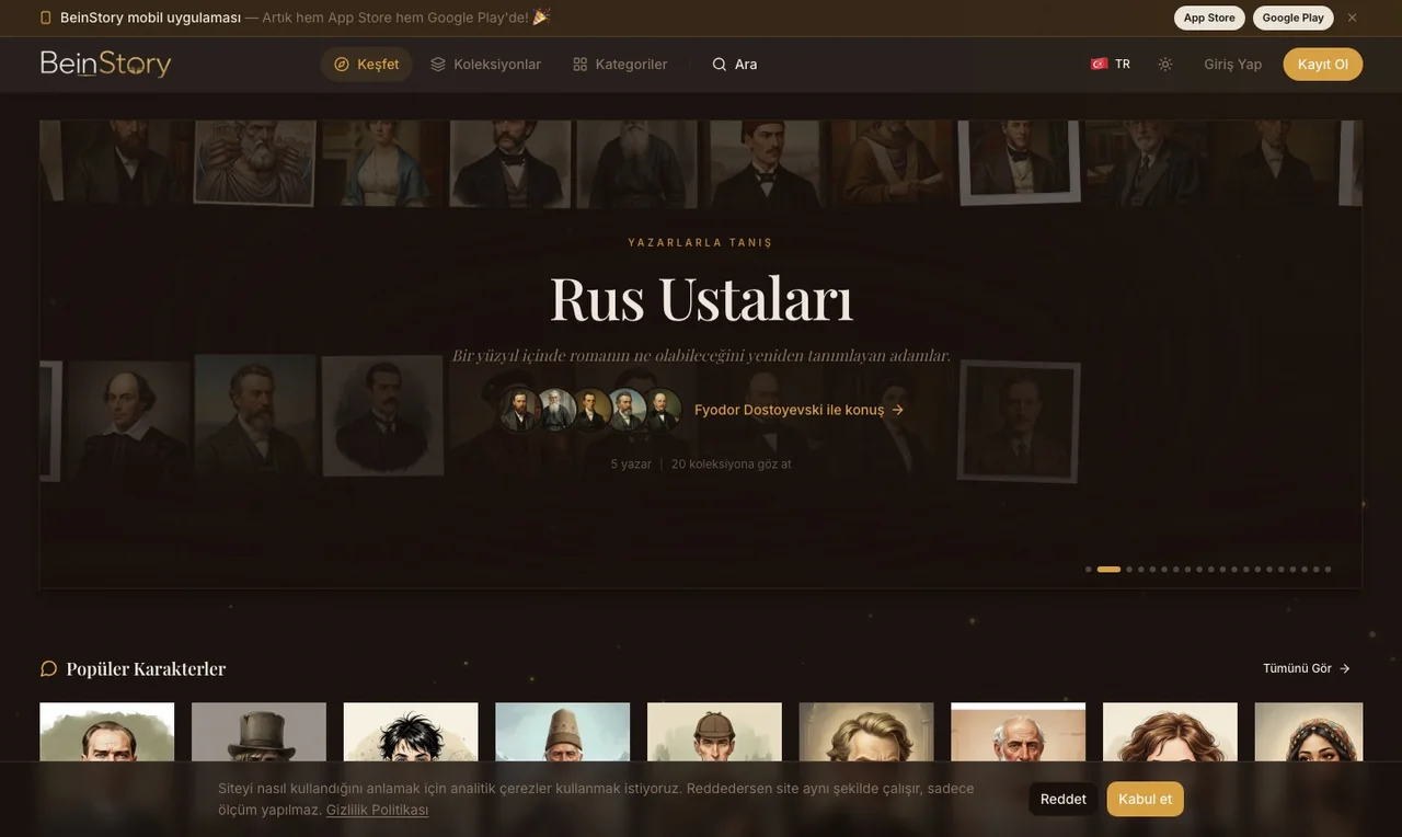 BeinStory web sitesi