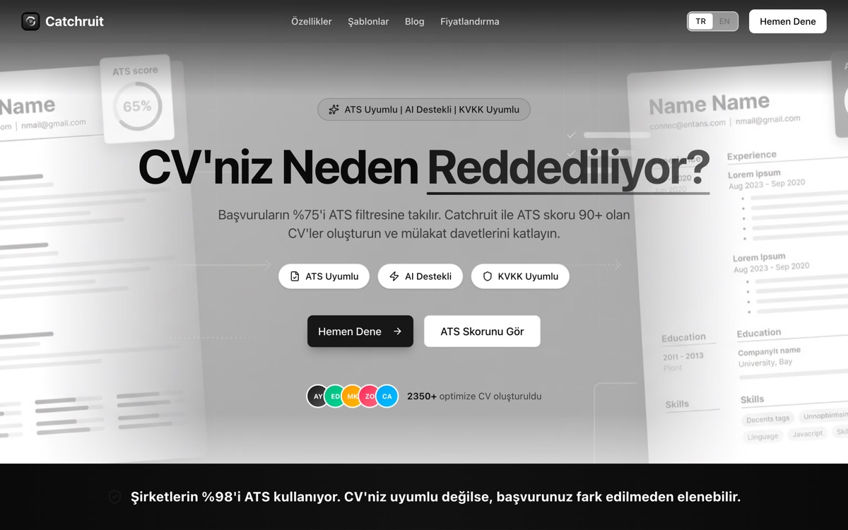 Catchruit web sitesi