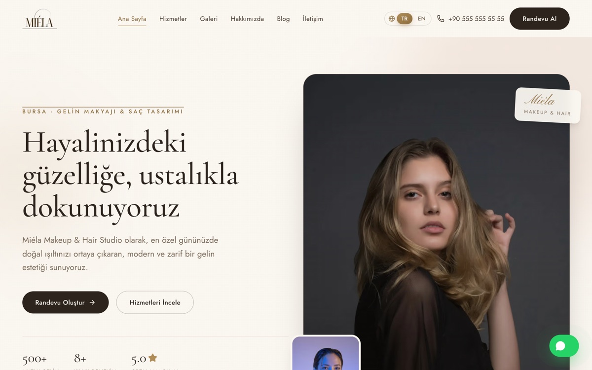 Miela Bridal web sitesi